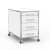 Rollcontainer - Design 80cm - 4 Schubladen (AWR) - Holz - Dekor Weiss