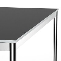 Schreibtisch Konferenztisch VST1 - 70 x 70 cm 16mm Schwarz ABS Weiss Ohne Kabeldurchlass