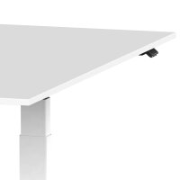 Elektrischer Schreibtisch VES1 - 120 x 75 cm 16mm Tischplatte Schwarz ABS Schwarz Gestell Schwarz Ohne Kabeldurchlass Ohne Kabelkanal
