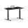 Elektrischer Schreibtisch VES1 - 120 x 75 cm 16mm Tischplatte Schwarz ABS Lichtgrau Gestell Schwarz Ohne Kabeldurchlass Ohne Kabelkanal