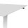 Elektrischer Schreibtisch VES1 - 120 x 80 cm 16mm Tischplatte Lichtgrau ABS Weiss Gestell Weiss Ohne Kabeldurchlass Ohne Kabelkanal