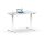 Elektrischer Schreibtisch VES1 - 120 x 100 cm 16mm Tischplatte Lichtgrau ABS Weiss Gestell Weiss Ohne Kabeldurchlass Ohne Kabelkanal