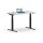 Elektrischer Schreibtisch VES1 - 140 x 75 cm 16mm Tischplatte Lichtgrau ABS Weiss Gestell Schwarz Ohne Kabeldurchlass Ohne Kabelkanal