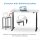 Elektrischer Schreibtisch VES1 - 140 x 80 cm 16mm Tischplatte Lichtgrau ABS Weiss Gestell Weiss Ohne Kabeldurchlass Ohne Kabelkanal