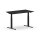 Elektrischer Schreibtisch VES1 - 140 x 90 cm 16mm Tischplatte Schwarz ABS Lichtgrau Gestell Schwarz Ohne Kabeldurchlass Ohne Kabelkanal