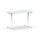 Elektrischer Schreibtisch VES1 - 140 x 90 cm 16mm Tischplatte Lichtgrau ABS Weiss Gestell Weiss Ohne Kabeldurchlass Ohne Kabelkanal