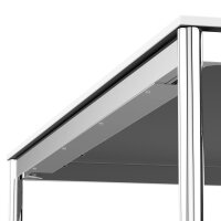 Schreibtisch Konferenztisch VST1 - 90 x 90 cm 16mm Schwarz ABS Weiss Ohne Kabeldurchlass