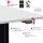 Elektrischer Schreibtisch VES1 - 150 x 75 cm 16mm Tischplatte Lichtgrau ABS Schwarz Gestell Weiss Ohne Kabeldurchlass Ohne Kabelkanal
