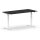 Elektrischer Schreibtisch VES1 - 150 x 80 cm 16mm Tischplatte Schwarz ABS Schwarz Gestell Weiss Ohne Kabeldurchlass Ohne Kabelkanal