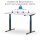 Elektrischer Schreibtisch VES1 - 150 x 90 cm 16mm Tischplatte Lichtgrau ABS Schwarz Gestell Weiss Ohne Kabeldurchlass Ohne Kabelkanal