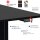 Elektrischer Schreibtisch VES1 - 160 x 75 cm 16mm Tischplatte Schwarz ABS Schwarz Gestell Schwarz Ohne Kabeldurchlass Ohne Kabelkanal