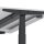 Elektrischer Schreibtisch VES1 - 160 x 80 cm 16mm Tischplatte Lichtgrau ABS Weiss Gestell Schwarz Ohne Kabeldurchlass Ohne Kabelkanal