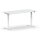 Elektrischer Schreibtisch VES1 - 160 x 80 cm 16mm Tischplatte Lichtgrau ABS Schwarz Gestell Weiss Ohne Kabeldurchlass Ohne Kabelkanal