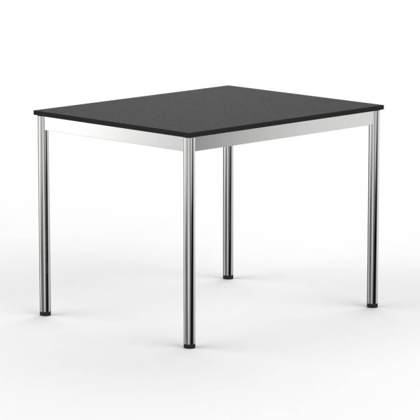 Schreibtisch Konferenztisch VST1 - 100 x 75 cm 16mm Schwarz ABS Schwarz Ohne Kabeldurchlass Ohne Kabelkanal