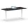 Elektrischer Schreibtisch VES1 - 200 x 90 cm 16mm Tischplatte Schwarz ABS Lichtgrau Gestell Weiss Ohne Kabeldurchlass Ohne Kabelkanal