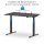 Elektrischer Schreibtisch VES1 - 200 x 90 cm 16mm Tischplatte Schwarz ABS Lichtgrau Gestell Weiss Ohne Kabeldurchlass Ohne Kabelkanal