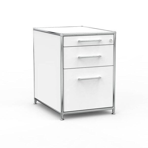 Standcontainer 05602 - 60cm - Hängeregistratur Holz Weiss Schloss 067