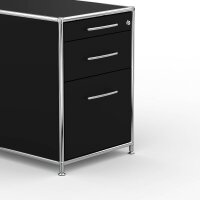 Standcontainer 05602 - 60cm - Hängeregistratur Holz Schwarz Schloss 067