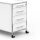 Rollcontainer 05601 - 60cm - 4 Schubladen Holz Weiss Schloss 119