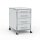 Rollcontainer 05601 - 60cm - 4 Schubladen Holz Lichtgrau Schloss 057