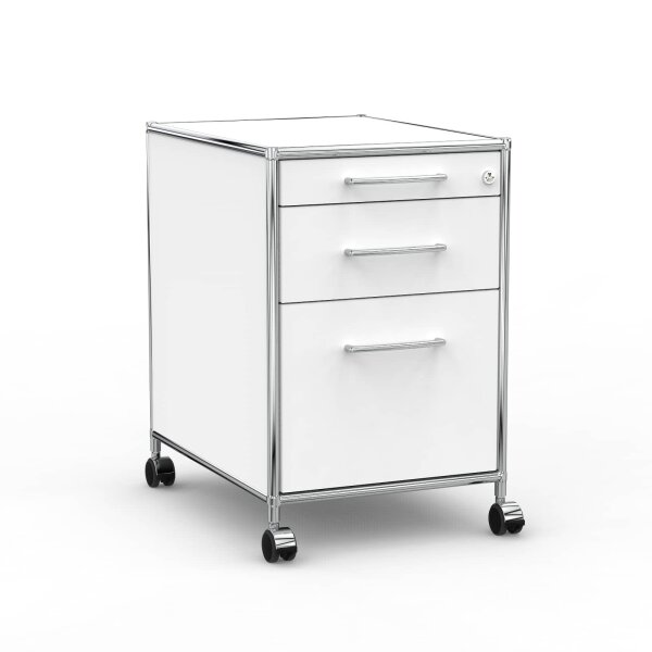 Rollcontainer 05602 - 60cm - Hängeregistratur Holz Weiss Schloss 054