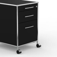 Rollcontainer 05602 - 60cm - Hängeregistratur Holz Schwarz Schloss 067