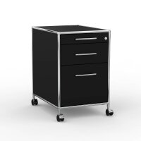 Rollcontainer 05602 - 60cm - Hängeregistratur Holz Schwarz Schloss 109