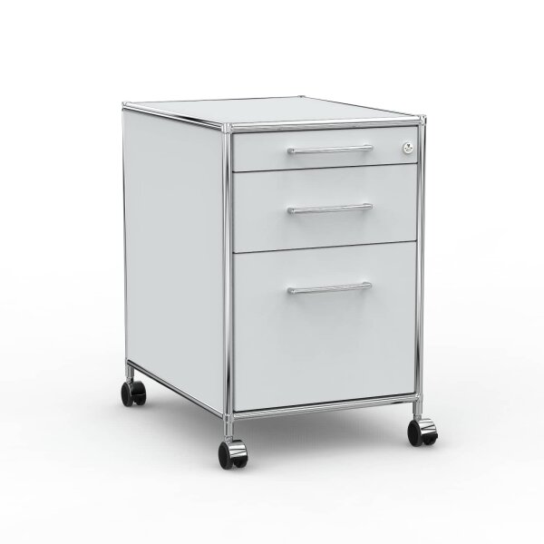 Rollcontainer 05602 - 60cm - Hängeregistratur Holz Lichtgrau Schloss 062