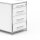 Standcontainer 05801 - 80cm - 4 Schubladen Holz Weiss Schloss 027