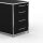 Standcontainer 05801 - 80cm - 4 Schubladen Holz Schwarz Schloss 101