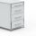 Standcontainer 05801 - 80cm - 4 Schubladen Holz Lichtgrau Schloss 047