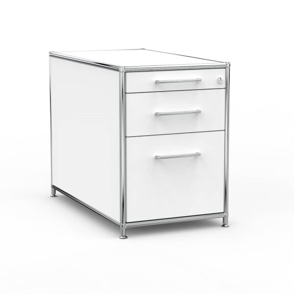 Standcontainer 05802 - 80cm - Hängeregistratur Holz Weiss Schloss 047