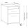 Standcontainer 05802 - 80cm - Hängeregistratur Holz Weiss Schloss 047