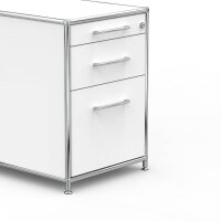 Standcontainer 05802 - 80cm - Hängeregistratur Holz Weiss Schloss 050