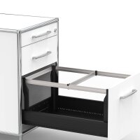 Standcontainer 05802 - 80cm - Hängeregistratur Holz Weiss Schloss 056