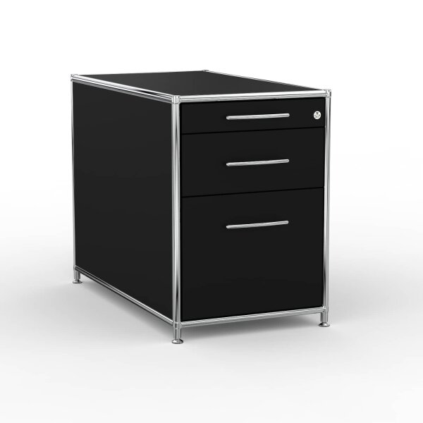 Standcontainer 05802 - 80cm - Hängeregistratur Holz Schwarz Schloss 034