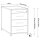 Rollcontainer 05801 - 80cm - 4 Schubladen Holz Lichtgrau Schloss 050