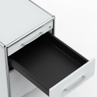 Rollcontainer 05802 - 80cm - Hängeregistratur Holz Lichtgrau Schloss 031