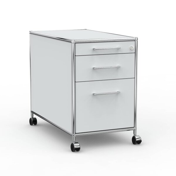 Rollcontainer 05802 - 80cm - Hängeregistratur Holz Lichtgrau Schloss 108