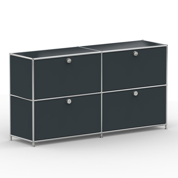 Sideboard 02002 - 4 x Klappe Metall Anthrazitgrau RAL 7016