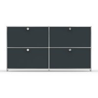 Sideboard 02002 - 4 x Klappe Metall Anthrazitgrau RAL 7016