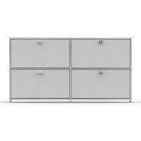 Sideboard 02002 - 4 x Klappe Metall Lichtgrau RAL 7035