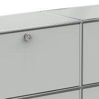 Sideboard 02002 - 4 x Klappe Metall Lichtgrau RAL 7035