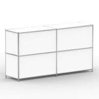 Sideboard 02002 - 4 x Klappe Metall Signalweiss RAL 9003