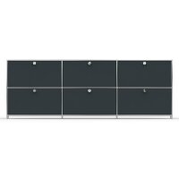 Sideboard 02003 - 6 x Klappe Metall Anthrazitgrau RAL 7016