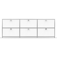 Sideboard 02003 - 6 x Klappe Metall Signalweiss RAL 9003