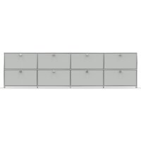 Sideboard 02004 - 8 x Klappe Metall Lichtgrau RAL 7035