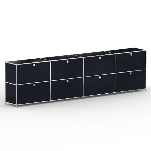 Sideboard 02004 - 8 x Klappe Metall Graphitschwarz RAL 9011