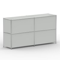 Sideboard 02102 - 4 x Schublade Metall Lichtgrau RAL 7035