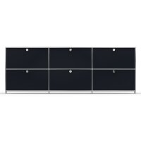 Sideboard 02103 - 6 x Schublade Metall Graphitschwarz RAL 9011